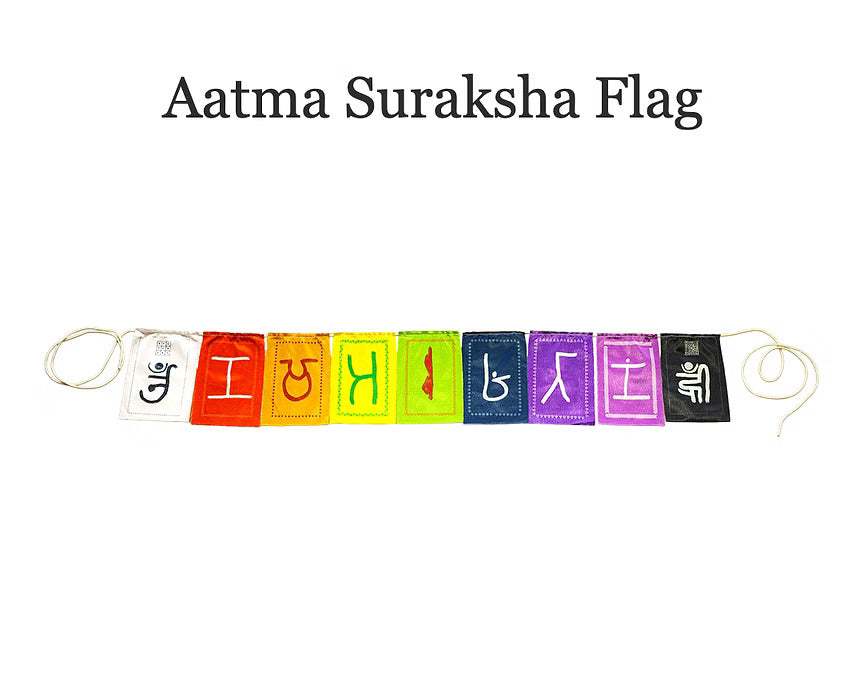 Learn the spiritual meaning of the 9 colours in Jain Aatma Suraksha Flag and how they represent balance, awareness, and positivity.