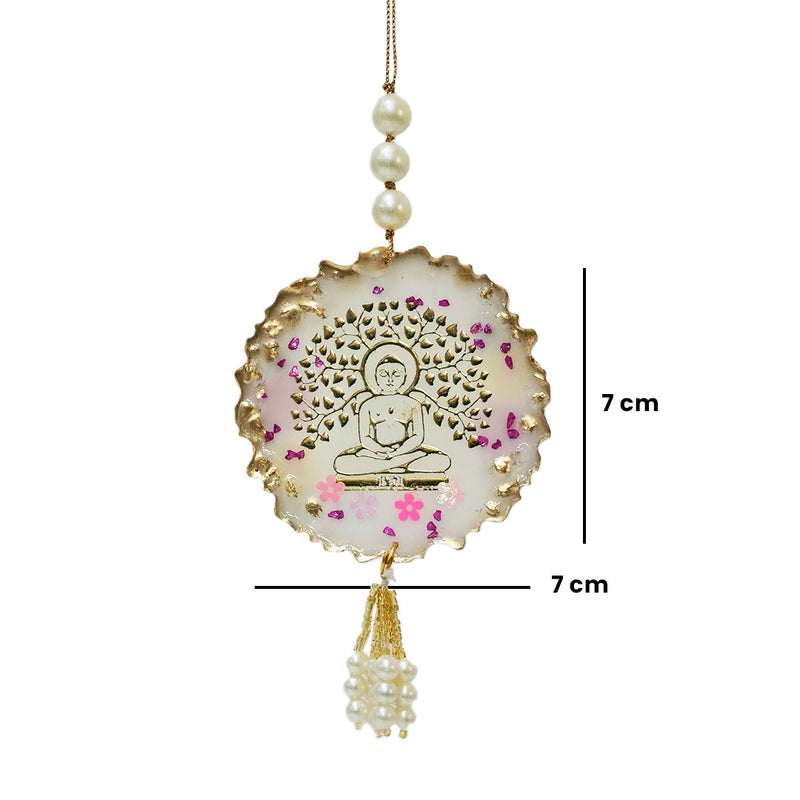 Jain Car Hanging – Navkar Mantra & Bhagwan Mahaveer made by Resin