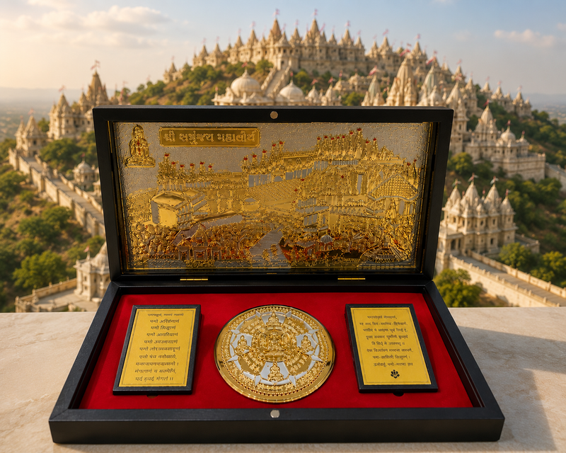 Deluxe Shatrunjay Tirth Siddhachakra Jain Gift Box by Jain Sattva