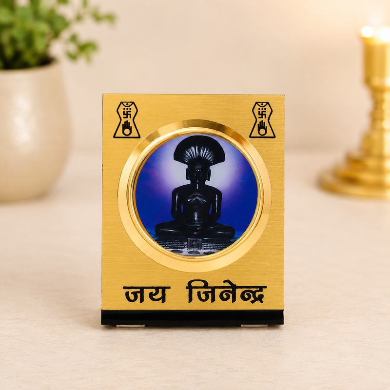 Parshwanath Bhagwan wooden stand for Jain car dashboard