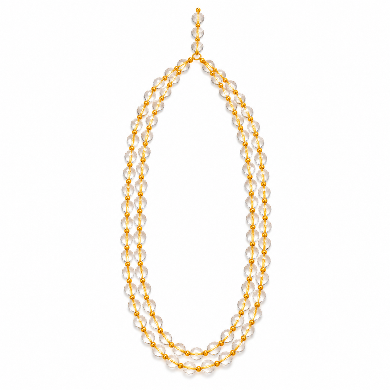 108 Manke Crystal Jain Mala for Navkar Mantra Jaap and Pooja