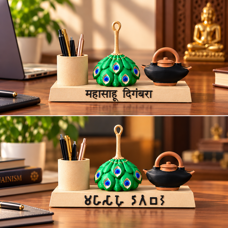 3D Jain pen holder and decorative desk accessory