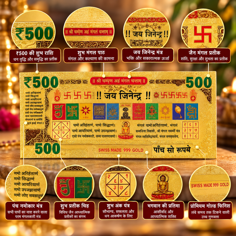 Jain gold note for Prabhawana