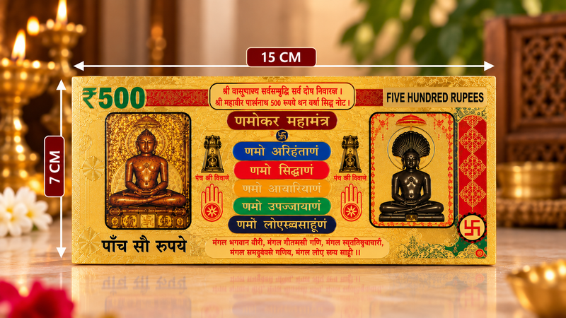 Jain Gold Plated 500 Note