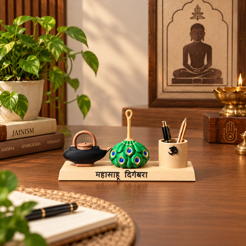 3D Jain table decor with pen holder for office desk