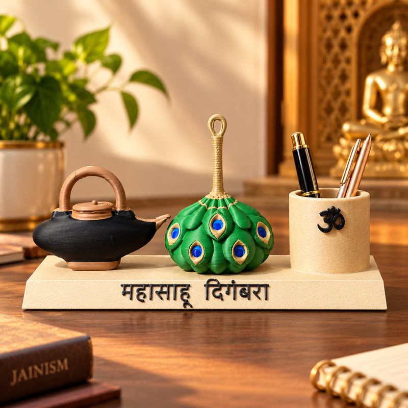 3D Jain table decor with pen holder for office desk