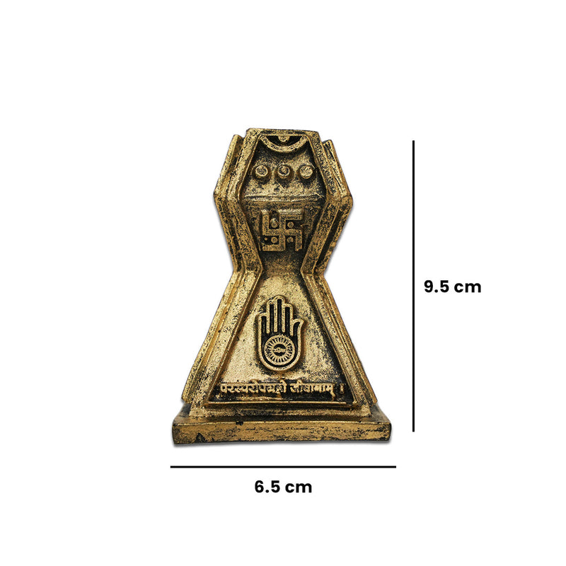 Jain Emblem – Marble Dust Table & Dashboard Decor