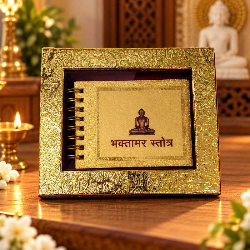 Golden Plated Premium Bhaktamar Stotra Book