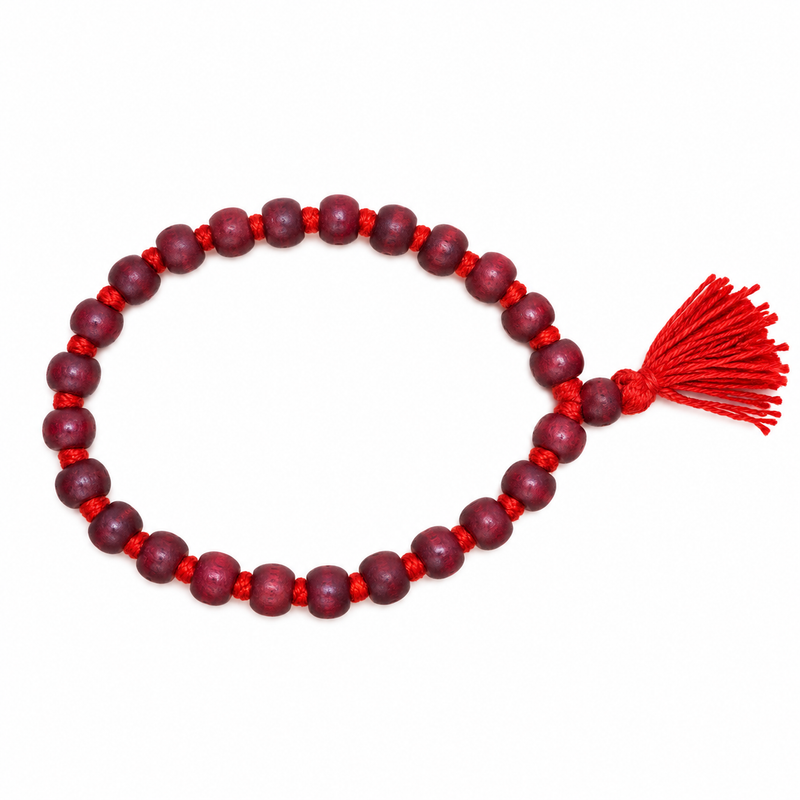 27 Beads Red Jain Mala for Navkar Mantra Jaap and Pooja