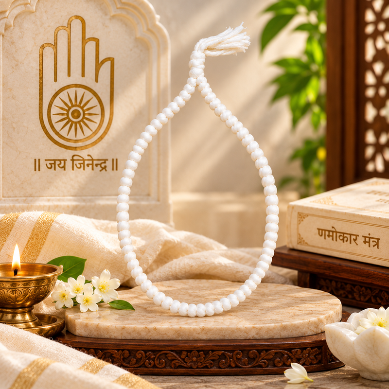 108 beads Soot Cotton Jain Mala by Jain Sattva