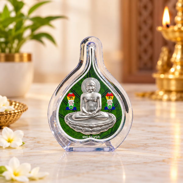 Mahaveer Bhagwan Silver Finish