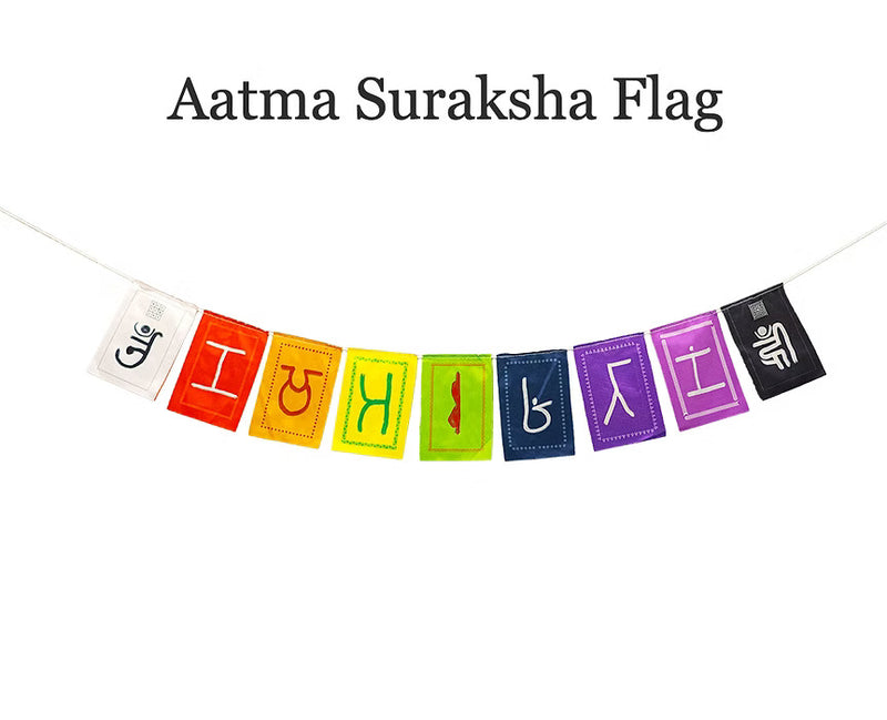 Jain Aatma Suraksha Flag (3 pc)– Spiritual Protection Flag for Car, Bike & Home